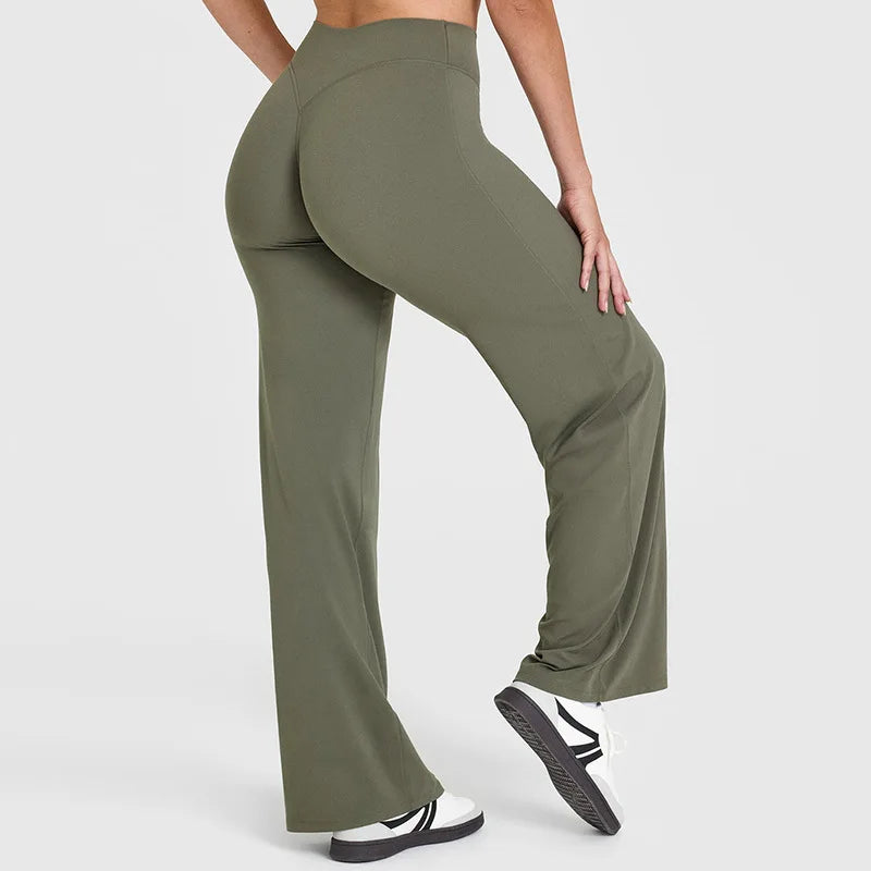 Women’s Mid-Rise Straight Leg Yoga Pants Naked Feel