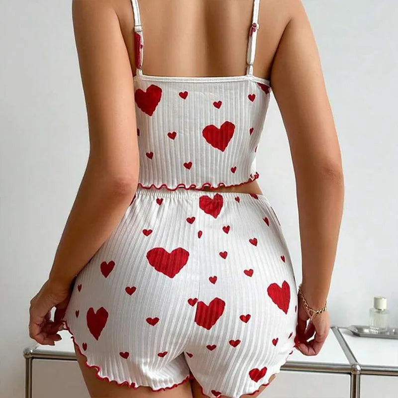 Women’s Summer Pajama Set Sleeveless Tank And Shorts